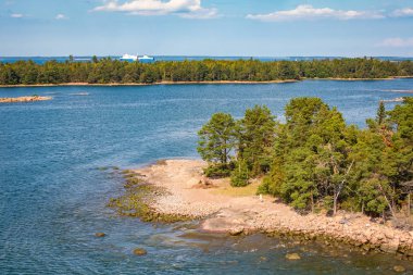 Picturesque landscape with island. at Baltic Sea. Aland Islands, clipart