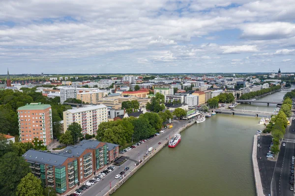 Turku, Finlandiya - 02.02.2019: Turku şehrinin havadan görünümü. P — Stok fotoğraf