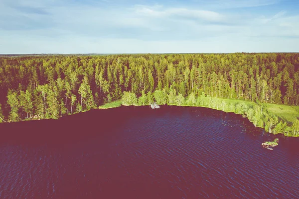 Kurjenrahka Milli Parkı'nın havadan görünümü. Turku. Finlandiya. Nordic — Stok fotoğraf