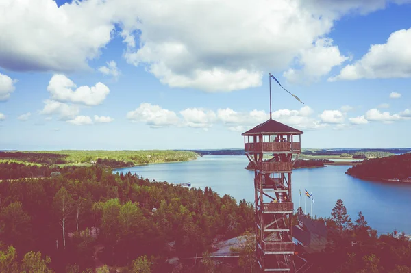 Légifotó az Aland-szigetek a nyári időszakban. Finnország. Az Archip — Stock Fotó