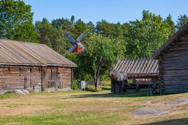 Aland adaları Jan Karlsgarden açık hava müzesi, Finlandiya. M