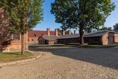 Auschwitz-Birkenau, Polonya - 12 Ağustos 2019: Holokost Anıtı