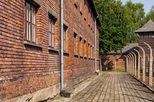 AUSCHWITZ-BIRKENAU, POLONIA - 12 de agosto de 2019: Memorial del Holocausto — Foto de Stock