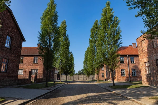 Auschwitz-Birkenau, Polska-12 sierpnia 2019: pomnik Holokaustu — Zdjęcie stockowe