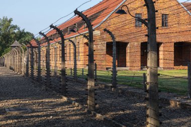 Auschwitz-Birkenau, Polonya - 12 Ağustos 2019: Holokost Anıtı