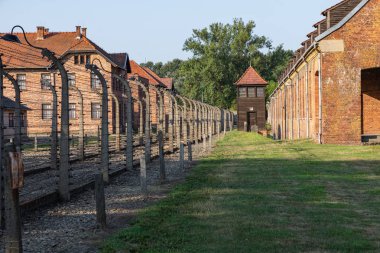 Auschwitz-Birkenau, Polonya - 12 Ağustos 2019: Holokost Anıtı