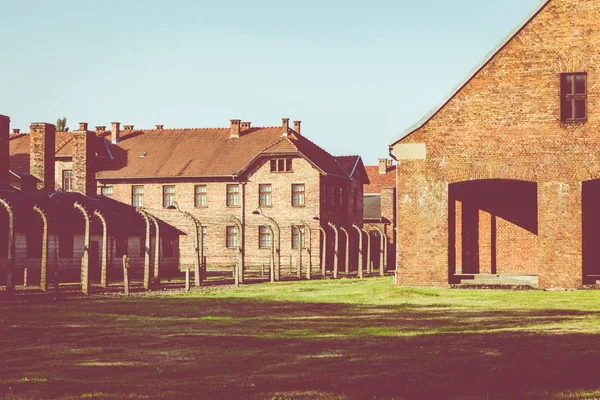 Auschwitz-Birkenau, Polska-12 sierpnia 2019: pomnik Holokaustu — Zdjęcie stockowe