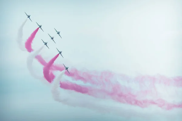 Gdynia, Pomorskie, Polska-17 sierpnia 2019: The Saudi Hawks Aer — Zdjęcie stockowe