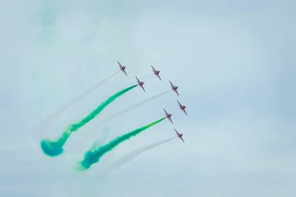 Gdynia, Pomorskie, Polsko-17. srpna 2019: saúdští jestřábi AER — Stock fotografie