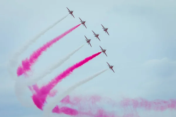 Gdynia, Pomorskie, Polonia - 17 agosto 2019: The Saudi Hawks Aer — Foto Stock