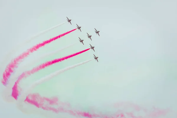 Gdynia, Pomorskie, Polonia - 17 de agosto de 2019: The Saudi Hawks Aer — Foto de Stock