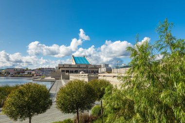 Kazan, Rusya - 08 Eylül 2019: Kazan şehir manzarası, Tataristan 