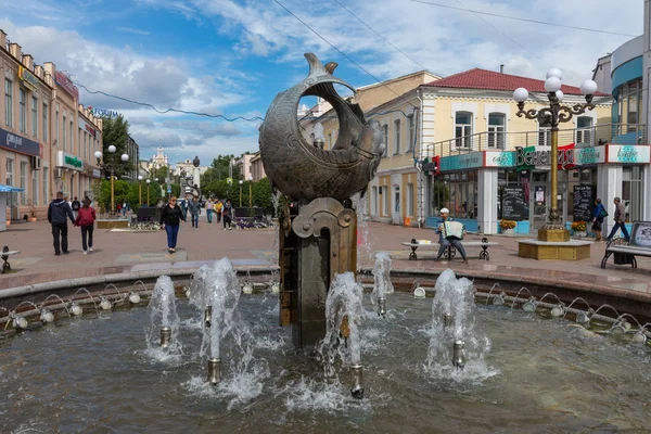 Ulan ude, russland - 06. September 2019: ulitsa lenina ist ein pedest — Stockfoto