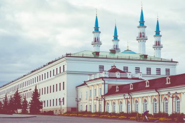 Kazan, Rusya - 08 Eylül 2019: Kul Şerif Camii mai