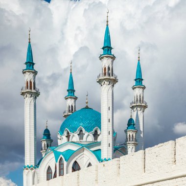 Kazan, Rusya - 08 Eylül 2019: Kul Şerif Camii mai