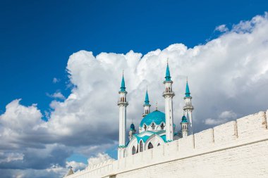 Kazan, Rusya - 08 Eylül 2019: Kul Şerif Camii mai
