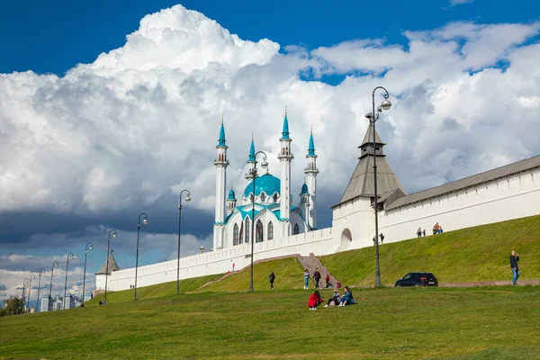 Kazan, Rusya - 08 Eylül 2019: Kul Şerif Camii mai