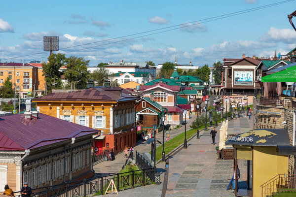 IRKUTSK, RUSSIA - SEPTEMBER 08, 2019:130 Kvartal quarter (Irkuts