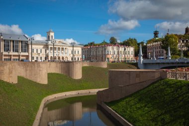 Tomsk, Rusya - 13 Eylül 2019: Geleneksel mimari 