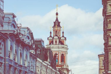 Moskova, Rusya - 16 Eylül 2019: Aziz Basil Katedrali