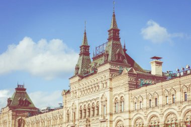 Moskova, Rusya - 16 Eylül 2019: Aziz Basil Katedrali