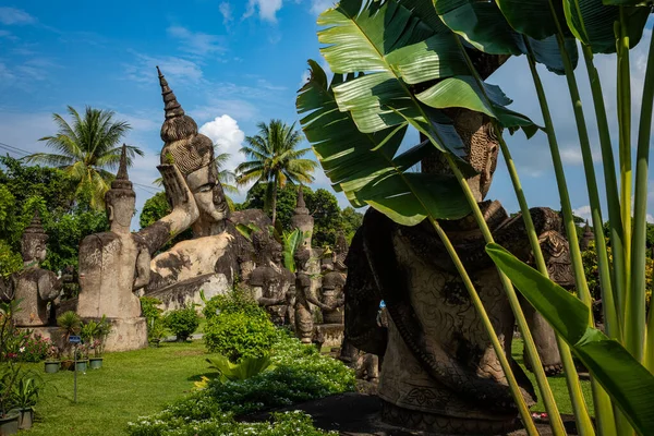 Parc de Bouddha Xieng Khouane à Vientiane, Laos. Célèbre voyage — Photo