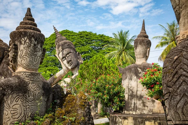 Boeddha park Xieng Khouane in Vientiane, Laos. Beroemde reis — Stockfoto