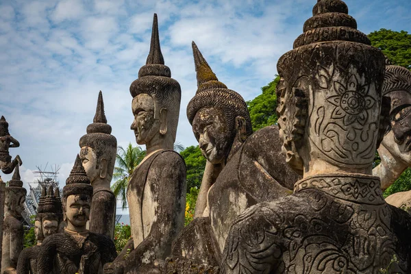 Boeddha park Xieng Khouane in Vientiane, Laos. Beroemde reis — Stockfoto