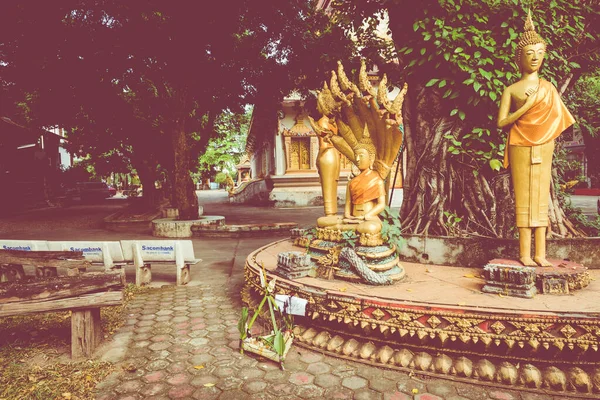 Buddha staty vid buddisttemplet Vat Haysoke i Vientiane. Laos. — Stockfoto