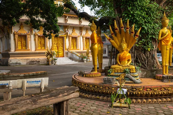 Статуя Будды в буддистском храме Ват Хайсоке во Вьентьяне. Лаос . — стоковое фото