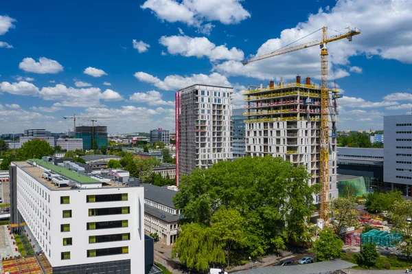 Katowice Polen Juni 2020 Luchtfoto Van Het Centrum Van Katowice — Stockfoto