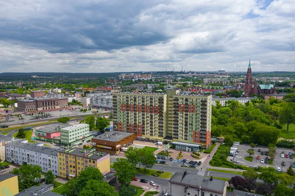 Dabrowa Gornicza Poland June 2020 Aerial View City Center Dabrowa — Stock Photo, Image