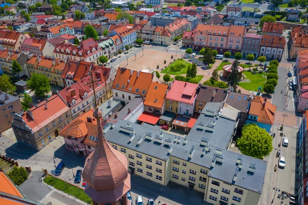 Zory Poland Haziran 2020 Zory Deki Merkez Meydanın Havadan Görünüşü — Stok fotoğraf