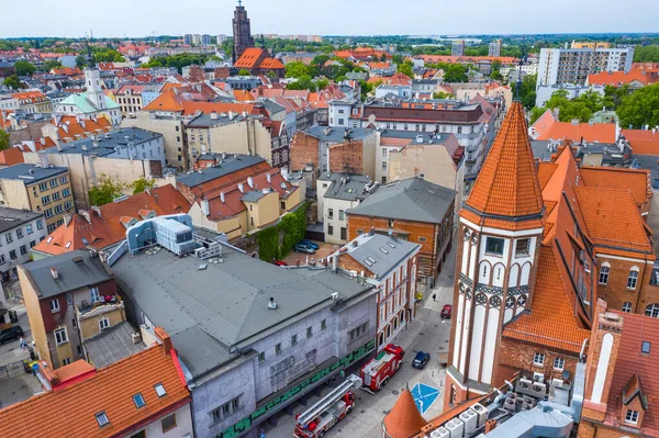 Gliwice Polónia Junho 2020 Vista Aérea Cidade Velha Gliwice Silésia — Fotografia de Stock