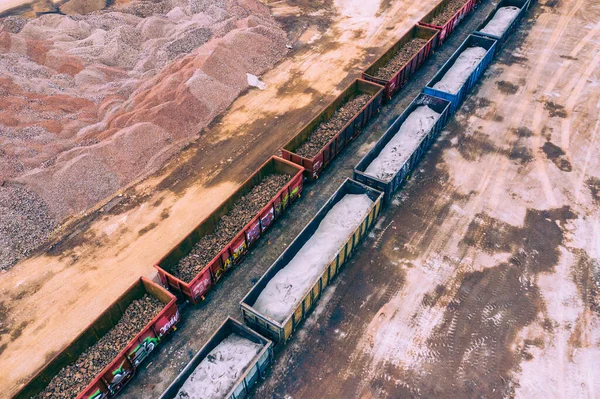 Open Pit Mine Top View Aerial View Industrial Mineral Open — Stock Photo, Image