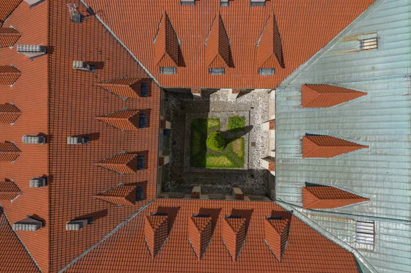 Tyniec Abbey Kracow Flygbild Benediktine Kloster Krakow Polen — Stockfoto