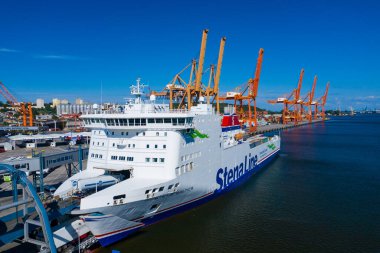 Cape Rozewie Hava Manzarası. Polonya 'da Baltık Denizi. Polonya 'nın en kuzeyindeki bölge.