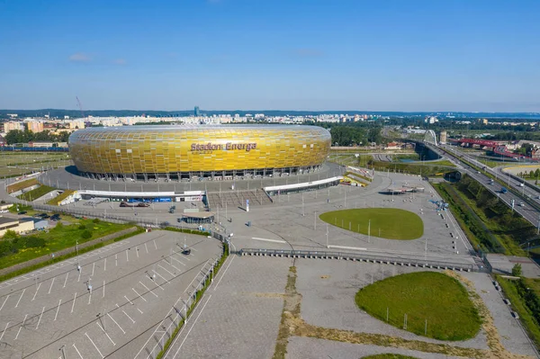 Gdansk Poland June 2020 Aerial View Stadium Energa Home Stadium — 스톡 사진