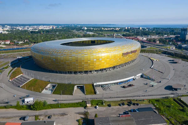 Gdansk Poland June 2020 Aerial View Stadium Energa Home Stadium — 스톡 사진