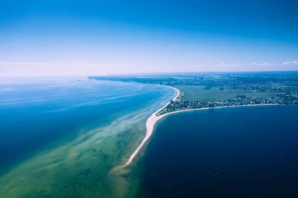 Rewa Poland Aerial View Isthmus Rewski Summer Baltic Sea Rewa — Stock Photo, Image