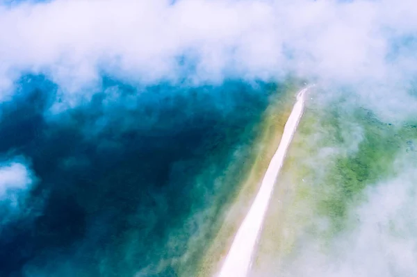 Rewa Polen Flygfoto Över Isthmus Rewski Sommar Vid Östersjön Rewa — Stockfoto