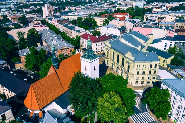 Lublin Poland Aerial View Old Town Touristic City Center Lublin — Stock Photo, Image