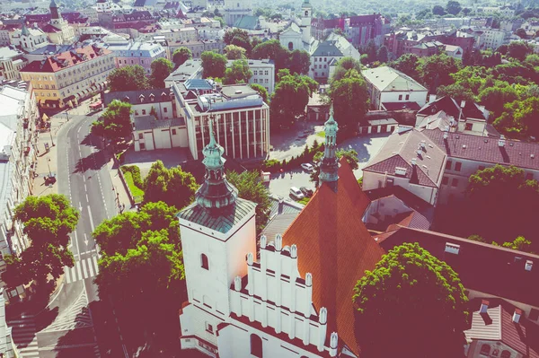 Lublin Polsce Widok Lotu Ptaka Stare Miasto Turystyczne Centrum Lublina — Zdjęcie stockowe