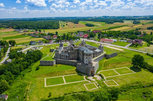 Kasteel Krzyztopor Polen Luchtfoto Van Oud Verwoest Kasteel Ujazd Woiwodschap — Stockfoto