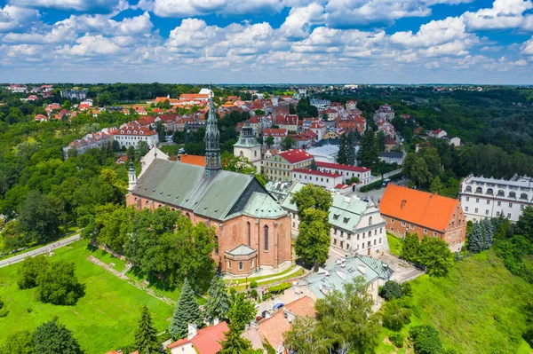 Sandomierz Polonya Kasaba Kulesi Gotik Katedrali Olan Eski Bir Ortaçağ — Stok fotoğraf