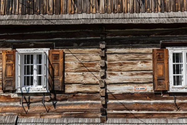 Pueblo Tradicional Polonia Museo Aire Libre Casas Madera Arquitectura Popular — Foto de Stock