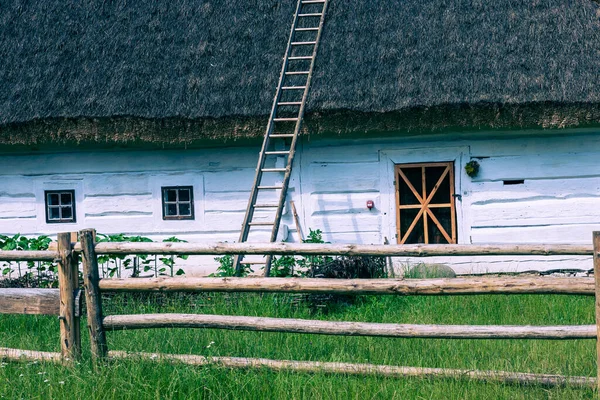 Traditional Village Poland Open Air Museum Wooden Houses Wooden Folk — Stock Photo, Image