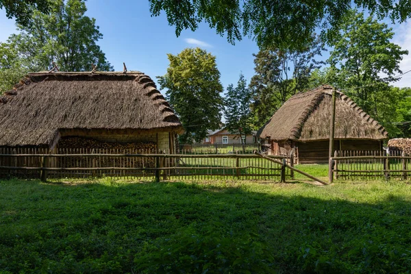 Villaggio Tradizionale Polonia Museo All Aperto Case Legno Architettura Popolare — Foto Stock