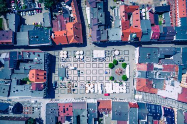 Rybnik. Polonya. Rybnik 'in ana meydanı ve şehir merkezi, Yukarı Silezya. Polonya.