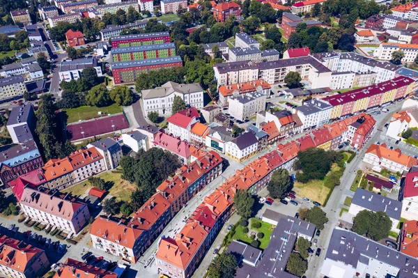 Raciborz Polsko Letecký Pohled Hlavní Náměstí Centrum Města Raciborz Horní — Stock fotografie